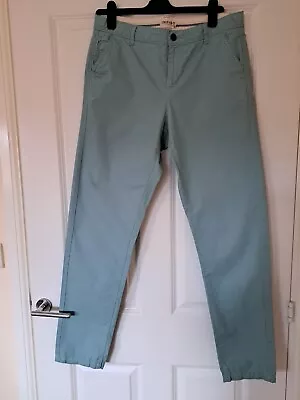 Ladies M&S Indigo Size 12 Long Green Trousers • £4