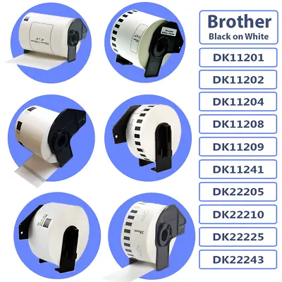 Brother DK-11201 DK-11202 DK-22205 DK-22210 White Label For QL-570 QL-700 PP500 • $34.99