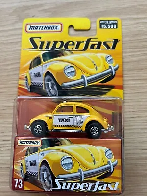 Matchbox Superfast No.73 VW Beetle Taxi Yellow USA Edition Very Rare • $31.11