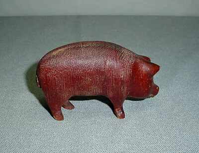 Vintage Carved Solid Wooden Pig Sculpture /Figurine • $9.95