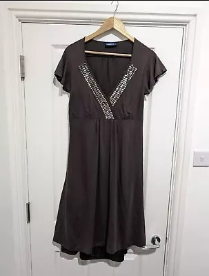 Mexx Size UK XL 14 16 Dress With Sequin Like Beads At Neck Separate Underslip • £14.99