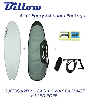 NEW Billow 6'10  Epoxy Fish Surfboard Matte Finish  With 5xFCS Fins Shortboard • $9999