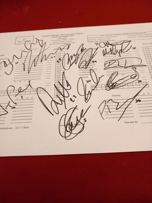 £4.99 • Buy Yorkshire Vs Worcestershire Cricket Scorecard Signed By 13 Worcestershire...