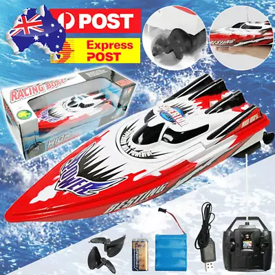 Kids Boys RC Boat Remote Control High Speed 2.4G Racing Speed Boat Toy RC Boat • $28.99