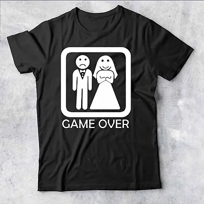 Game Over Stag Do Funny Party Husband Wife Wedding Tee Top Mens Tshirt #AV#P1#PR • £11.99