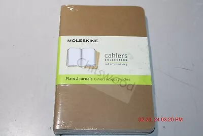 Moleskine Set Of 3 Plain Cahiers Journals Mini 3 X 5 64 Pages Pocket • $12.95