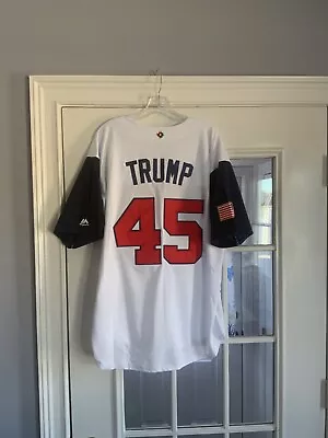 Donald Trump #45 Maga Usa Stitched Usa Baseball Jersey Men's Size Medium • $22.99