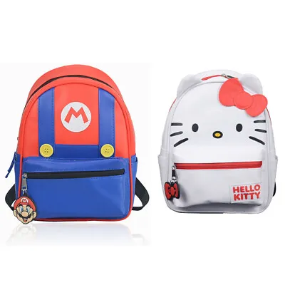 Hello Kitty Shoulder Bag Super Mario Mini Backpack Women Leather Handbags Gift • $24.59