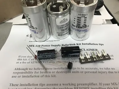 Deluxe Power Supply Capacitor Restoration Kit McIntosh MX-110 (M-Series Only) • $233