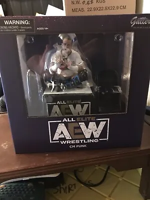 AEW CM Punk PVC Diorama 10 Inch Figure Statue Diamond Select Gallery Wrestling • $80