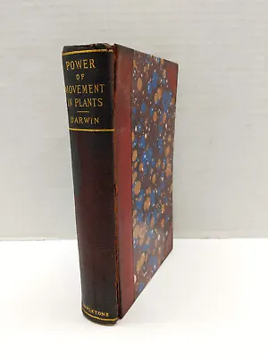 Charles Darwin - Power Of Movement In Plants - 1896 D. Appleton Co. Antique Book • $89.95