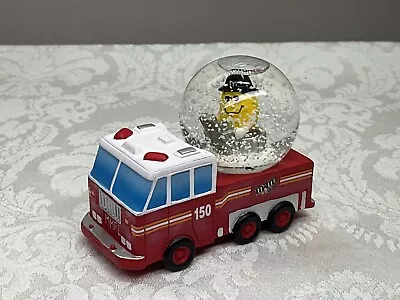 M&Ms World Nevada Yellow Peanut Mini Snow Globe Fire Engine Figurine  RARE • $79.99
