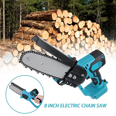 8'' Mini Cordless Electric Saw Chainsaw Wood Cutting Machine Tool For Makita 18V • £34.79