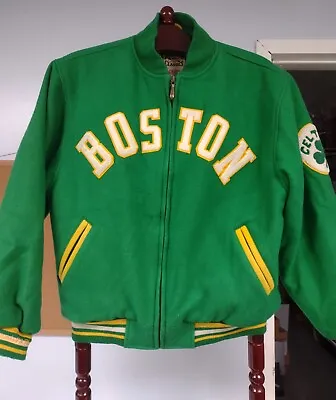 Mitchell & Ness BOSTON CELTICS NBA Hardwood Classics Varsity Wool Jacket Size 44 • $89