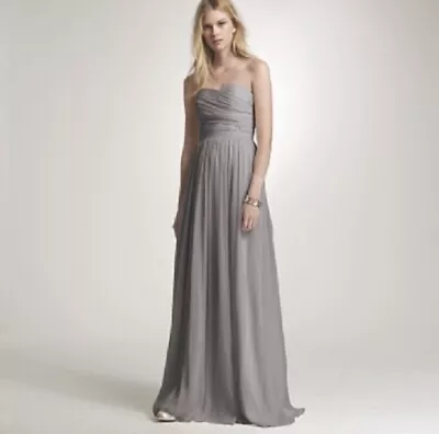 NWT J Crew Collection Size 4 Silk Chiffon Arabelle Strapless Gown • $110