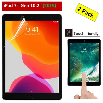 2 X Ultra Clear Screen Protector For New Apple IPad 7(10.2 ) 7th Generation 2019 • £2.89