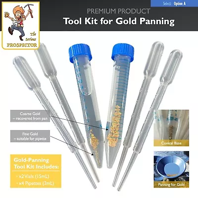 Gold Panning Tool Kit Options | Pan Gold Flakes & Nuggets | Minelab Pro-Gold • $7.95