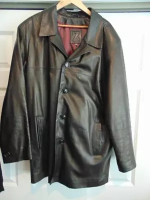 Italian Designer  Zilli  new Leather Jacket. Made In Italy. Eu Size - Xxl • $295