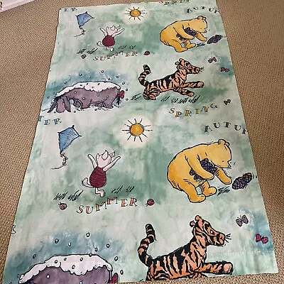 Disney Pooh Piglet Tigger Eeyore Curtain Panels Each 40” X 63” Two Panels Used • $25.87