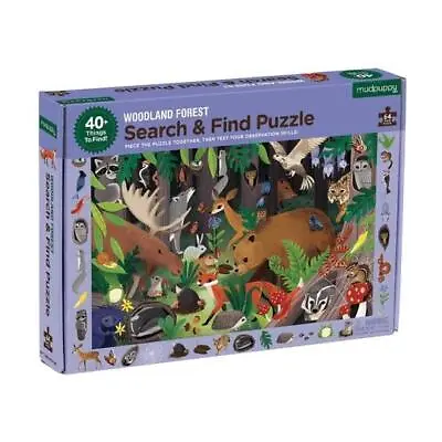 Mudpuppy Children's Jigsaw Puzzle;  Woodland Forest Seek-and-find; 64 Pieces • $7.95