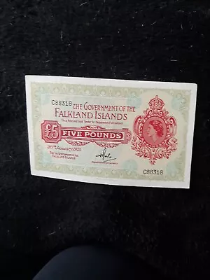 30th January 1975 £5 Falklands Banknote. Very Rare/Scarce • £130