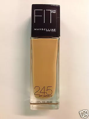 Maybelline Fit Me Liquid Foundation Medium Beige #245 SPF 18 1 Oz NEW.  • $14.41