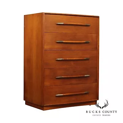 T.H. Robsjohn-Gibbings For Widdicomb Mid Century Modern Walnut Tall Chest • $1995