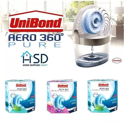 Unibond AERO 360 Room Moisture Absorber Device Dehumidifier Home Bedroom Living • £17.19