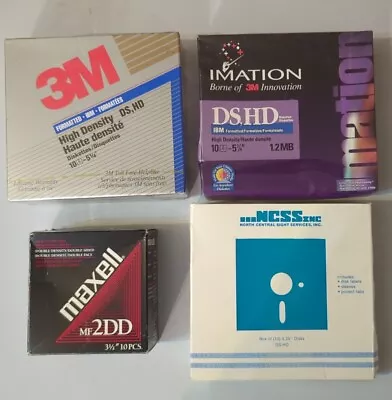 40 Floppy Disk Assortment DS HD 2DD 3M 5 1/4 Maxell 3 1/5 3.5 • $20