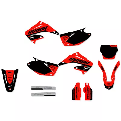 Ninetwo Decals Honda CR125-250 04-07 Red Blk W/ Blk BGS Graphics Kit • $249.95