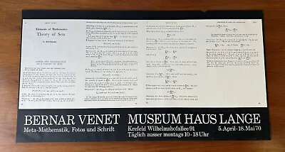 SIGNED BERNAR VENET 1970 PRINT MUSEUM HAUS LANGE Krefeld Rare • $350