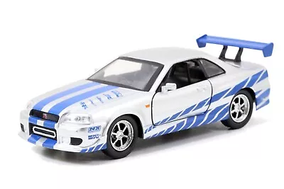 Fast And Furious 2002 Nissan Skyline GTR R34 Silver 1:32 Diecast Car [OE] • $16.95