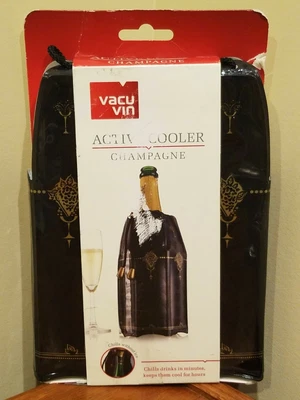 $9.99 • Buy Vacu Vin Active Cooler Champagne - Chill In Minutes Keep Cool For Hours No Ice