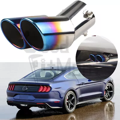 For Ford Mustang F-150 Ranger Car Rear Dual Exhaust Pipe Tail Muffler Tip Kit US • $19.39