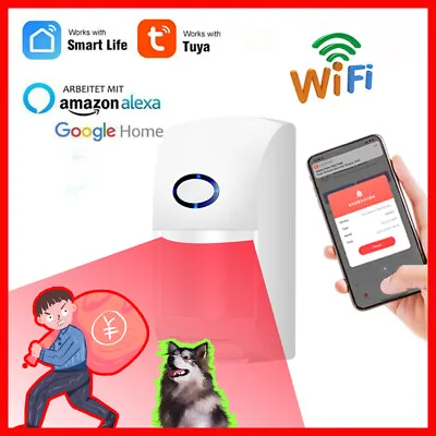 Tuya Smart WiFi Infrared Detector PIR Motion Sensor Home Security Google Alexa • $13.68