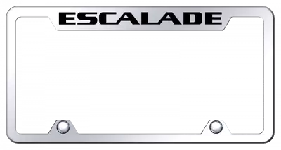 Escalade Mirrored Steel Truck Cut-Out Logo License Plate Frame Official License • $39.95