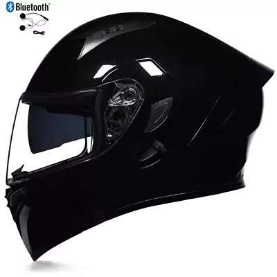 Bluetooth Flip Up Modular Motorcycle Helmet Full Face Dual Lens Crash Helmet DOT • $65.75
