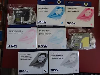 Genuine Epson Ink  T034 Stylus Photo 2200 T0341-t0344-t0345-t0346-t0348 • $148.89