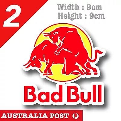 RED BULL Bad Bull Funny Logo Decal Sticker • $7