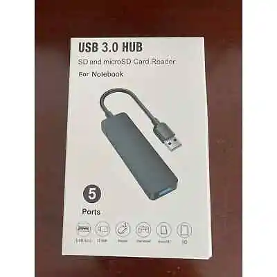 5 Port USB 3.0 Hub Converter With Micro USB Power Port For PC Laptop • $14