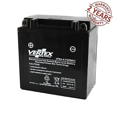 Honda CM 200 12 Volt 1981 VP9A-4 Vertex Battery AGM 12V YB9-B 12N9-4B-1 • £36.99