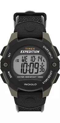 Timex Men's Expedition 41mm Watch - Black Strap Digital Dial Green Case • $60.10
