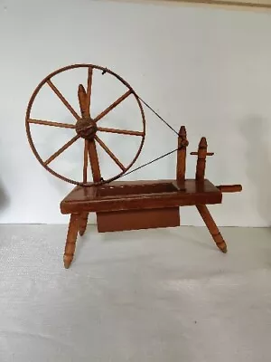 Vintage Wooden Spinning Wheel Planter Folk Art Cottage Core Kitchy Olden Days  • $49.25