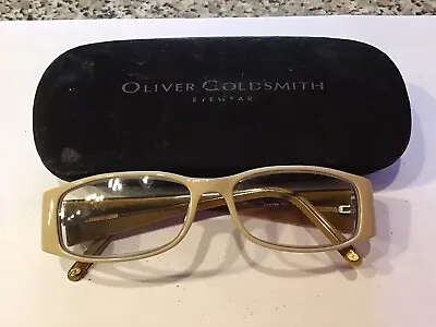 Oliver Goldsmith Designer  Glasses With Hard Case Ivory/coffee • £19