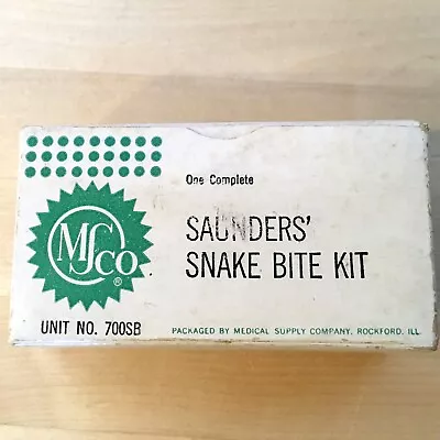 Vintage MS Co. Saunders’ Snake Bite Kit 700SB USA WWII Unused • $42