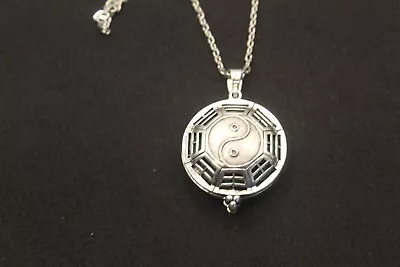 Aromatherapy Necklace Pendant For Essential Oils Ying Yang Silver Colour • $15