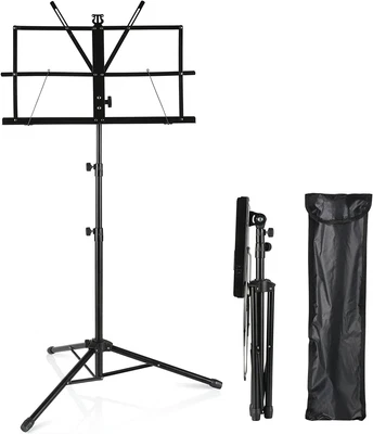 £10.88 • Buy Adjustable Height Sheet Music Stand Holder Portable Folding Metal Music Stand UK