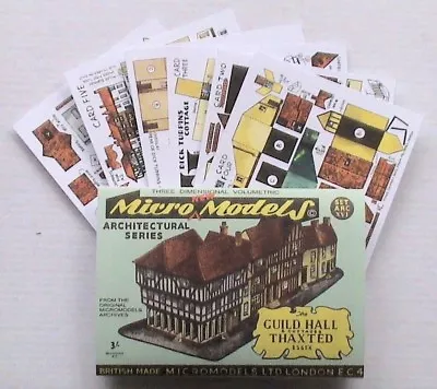 Micromodels GUILD HALL THAXTED ESSEX SET ARC XVI Micro New Models Card Model Kit • £6.75