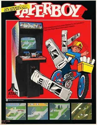 PAPERBOY Classic Vintage Arcade Nintendo Atari Sega Poster 1 - POSTER 20x30 • $18.99