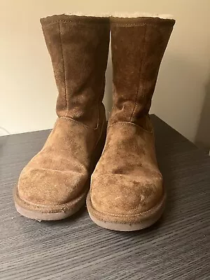 UGG Boots Women’s US Size 8 - Australia Mayfaire Sheepskin Brown Leather SN 5116 • $33